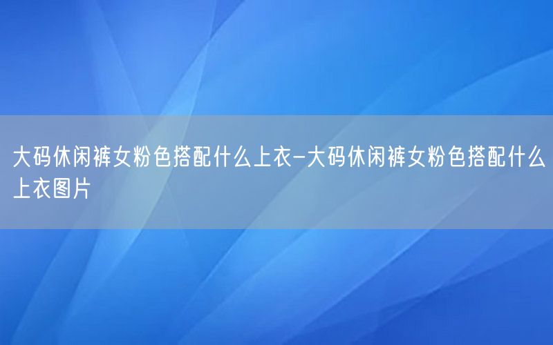 大码休闲裤女粉色搭配什么上衣-大码休闲裤女粉色搭配什么上衣图片