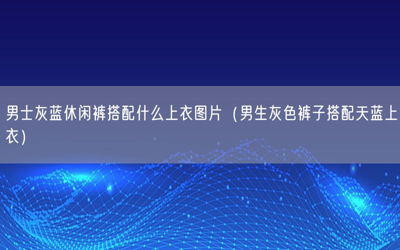 男士灰蓝休闲裤搭配什么上衣图片（男生灰色裤子搭配天蓝上衣）