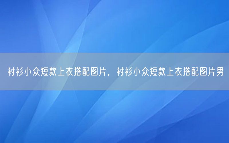 衬衫小众短款上衣搭配图片，衬衫小众短款上衣搭配图片男